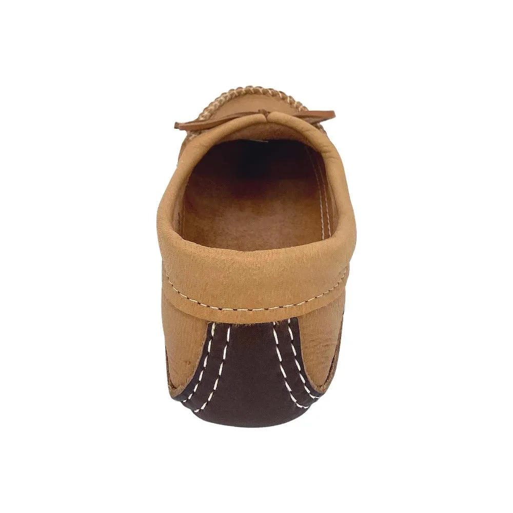 Women's Earthing Moccasins Ballet Flat with Heavy Oil Tan Soles
