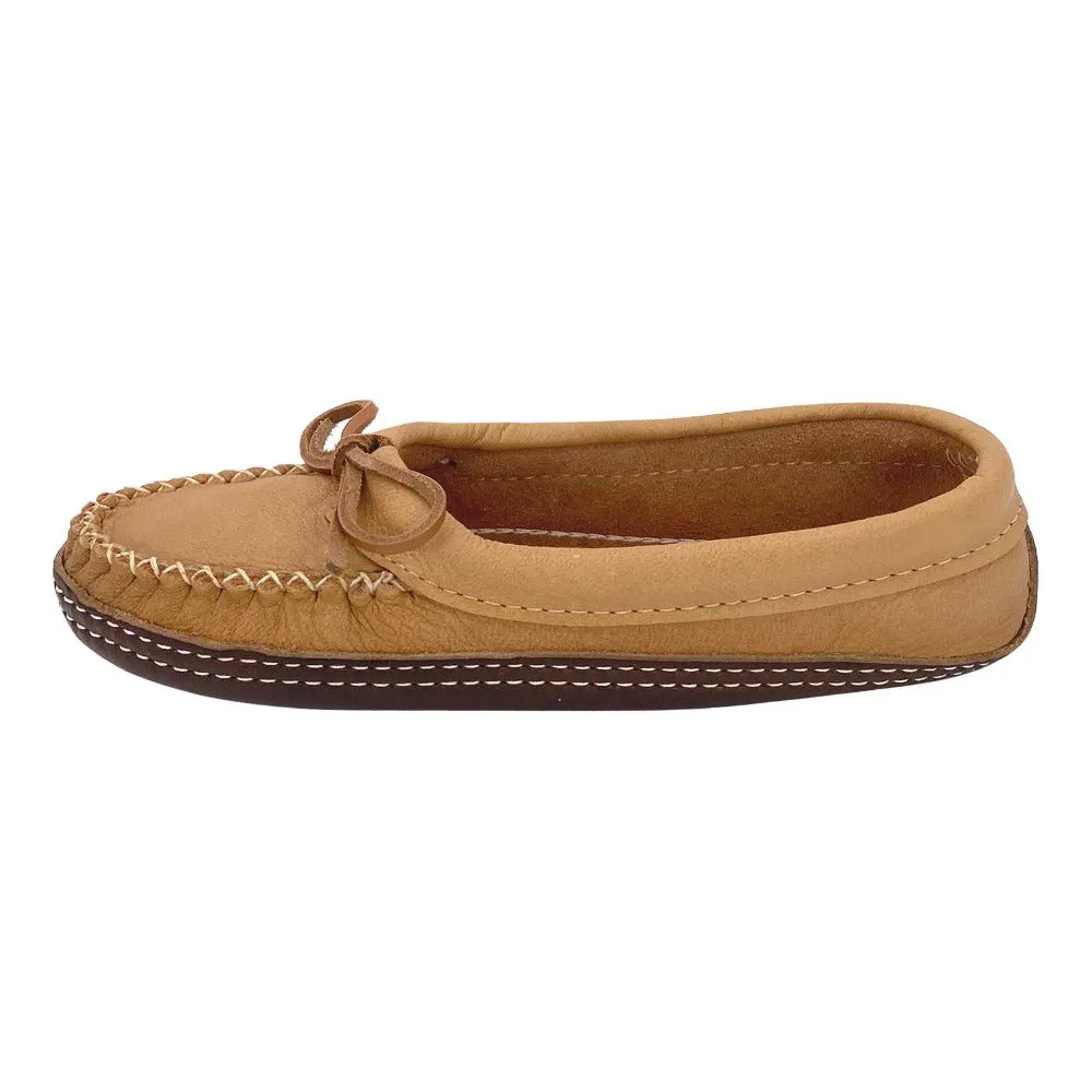 Women's Earthing Moccasins Ballet Flat with Heavy Oil Tan Soles