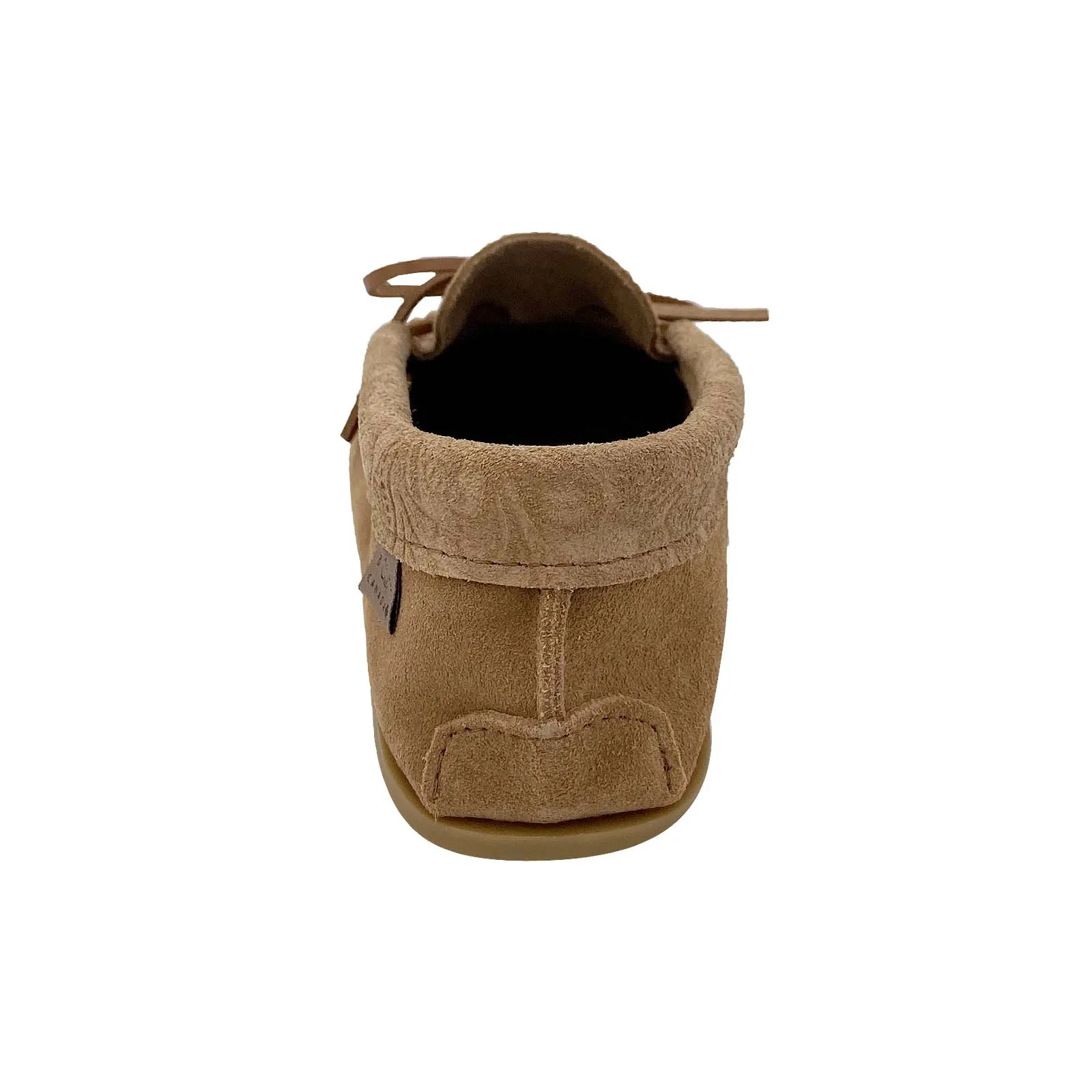 Women's Floral Embossed Suede Moccasin Shoes