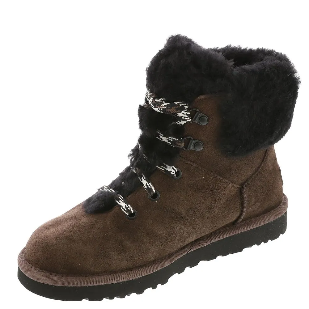 Women's Shoes UGG CLASSIC MINI ALPINE LACE Ankle Boot 1130558 BURNT CEDAR