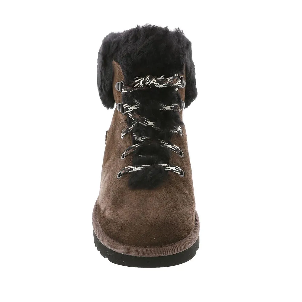 Women's Shoes UGG CLASSIC MINI ALPINE LACE Ankle Boot 1130558 BURNT CEDAR