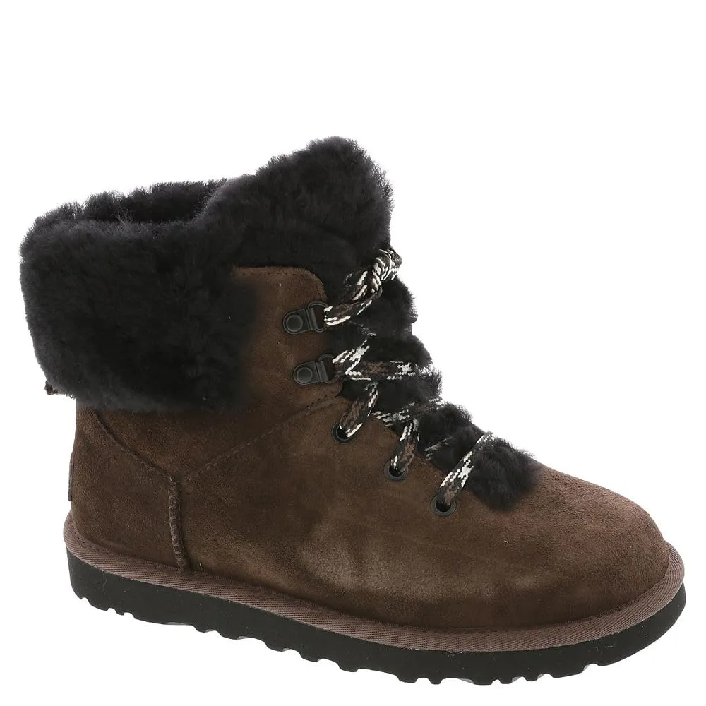 Women's Shoes UGG CLASSIC MINI ALPINE LACE Ankle Boot 1130558 BURNT CEDAR