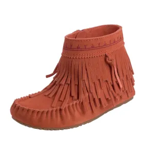 Women's Suede Dancer Ankle Moccasin Boots