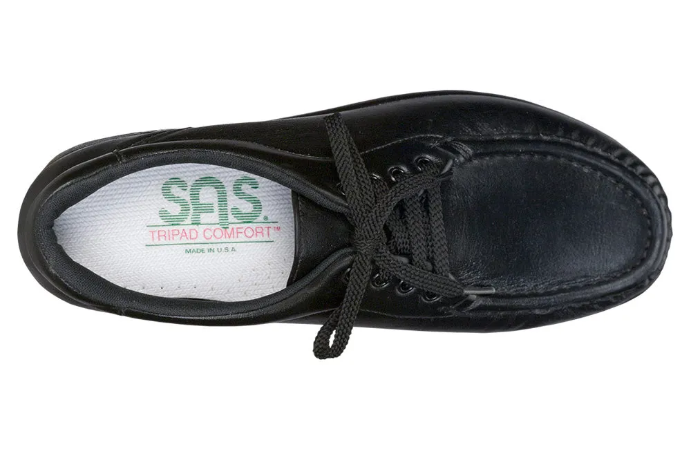 Women's Take Time Lace Up Loafer in Black