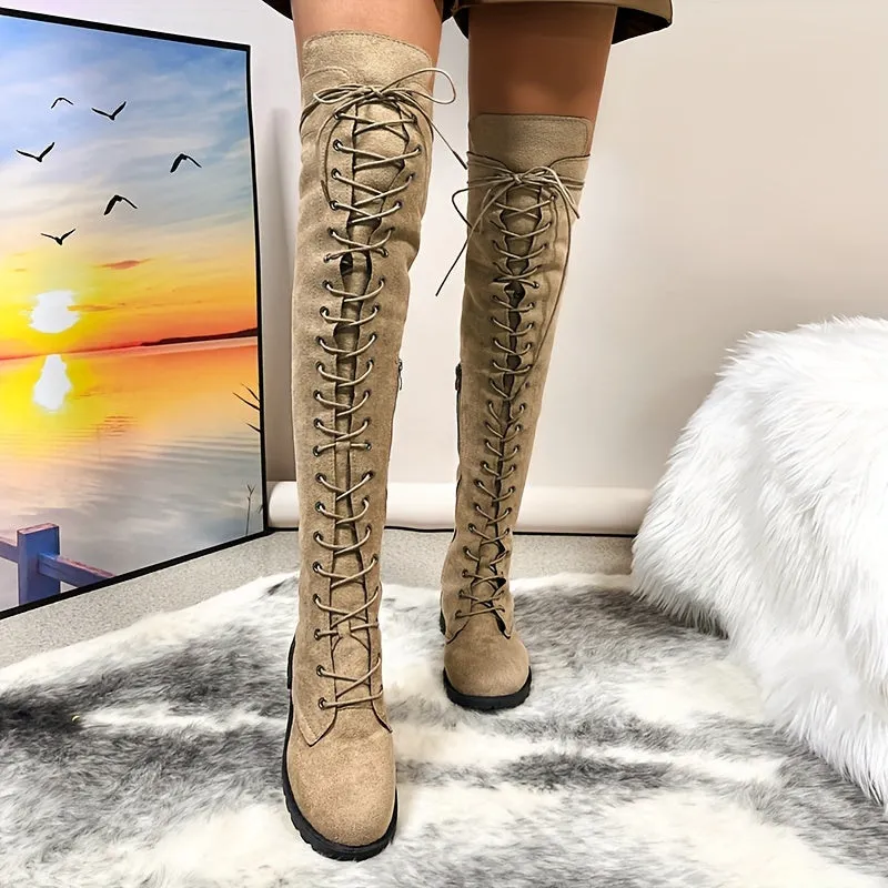 Womens Trendy OvertheKnee Casual Comfort Boots
