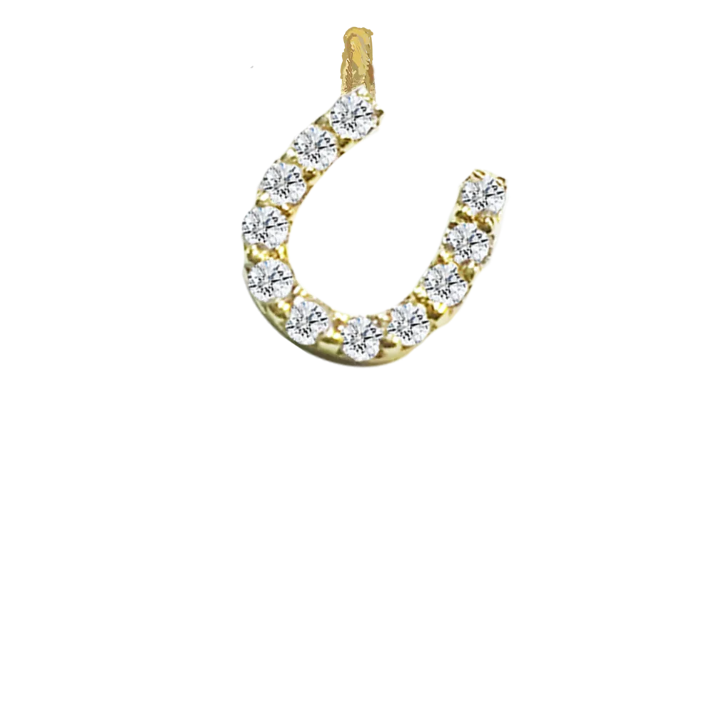 yellow gold horse shoe