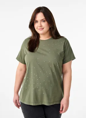 Zizzi Vave T-Shirt in Green