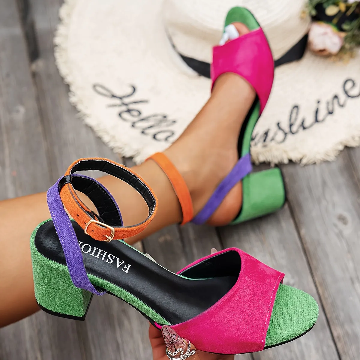 Zuri™ Colorblock Slingback Heels